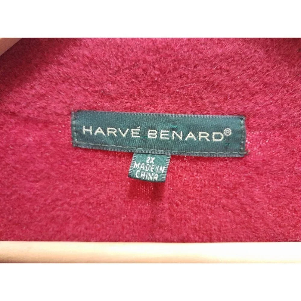 Vtg Harve Benard Womens Wool Warm Size 2X Holiday Christmas Jacket Red Pockets